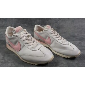 Vintage Nike Shoes Womens Size 9 White Pink‎ Cortez Sneakers Leather Y2K
